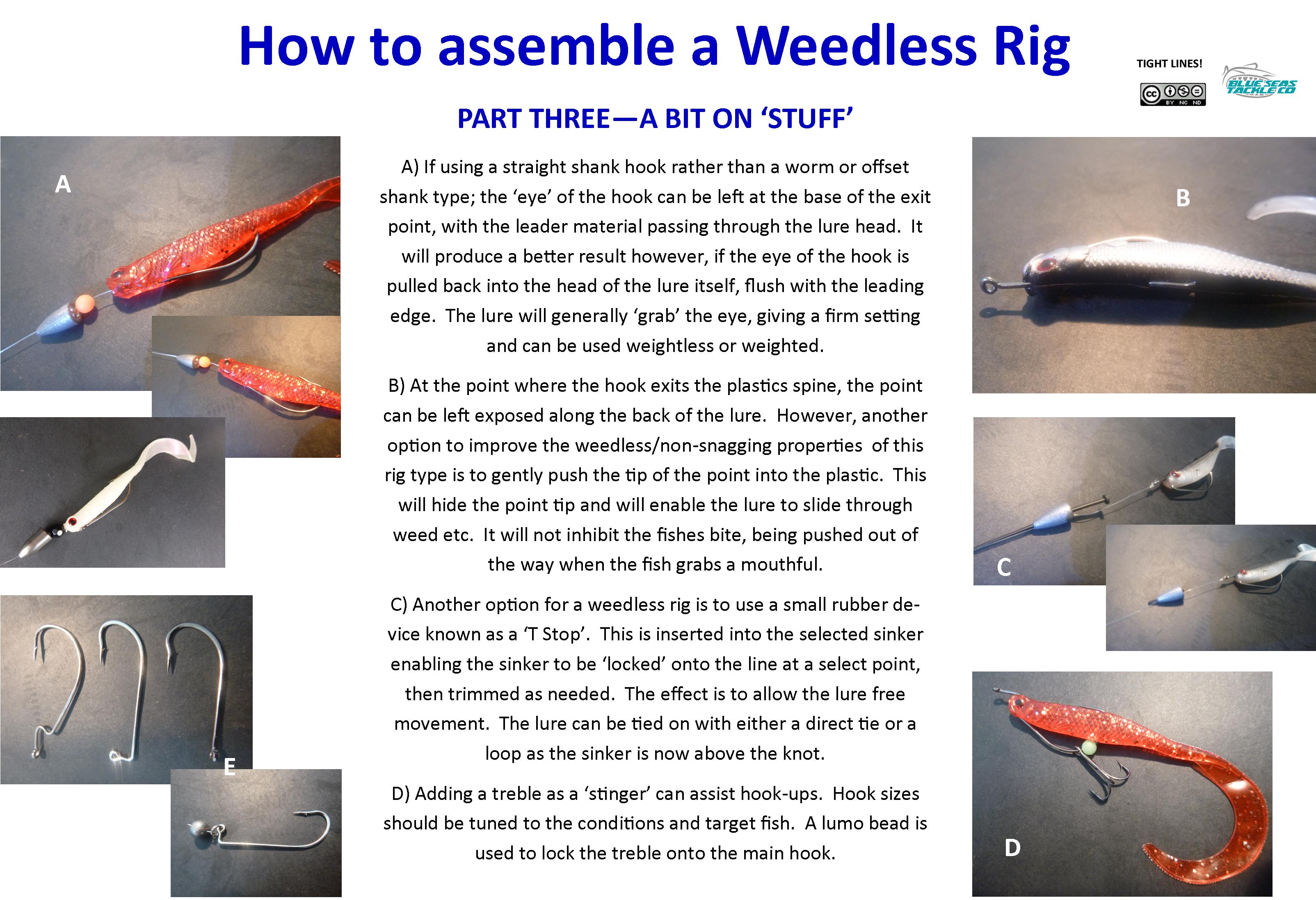 Snag Resistant Lure Rigging 'Weedless Rigging' Blue Seas Tackle Co